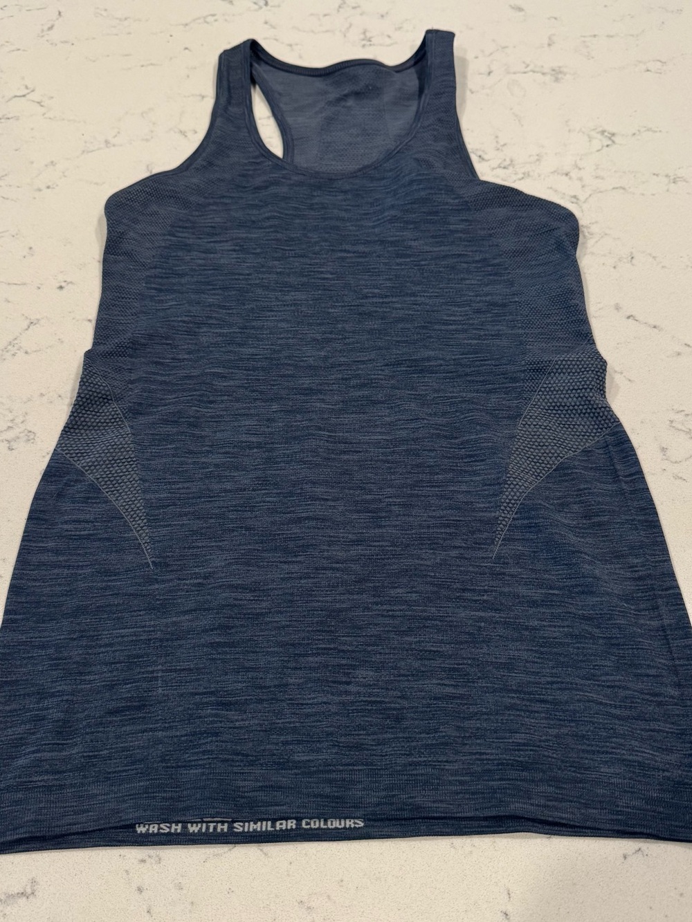 Sweaty Betty Seamless Workout Tank - Small Heathered Blue